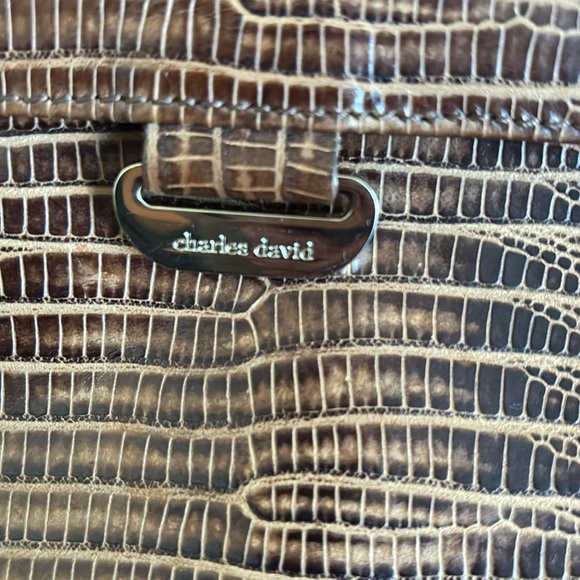 Charles David brown leather clutch purse - Picture 9 of 12